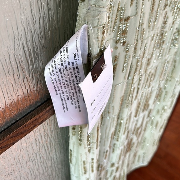 Mac Duggal ABSTRACT BEADED SLEEVELESS MIDI SHEATH DRESS size 16 NEW - Picture 16 of 16